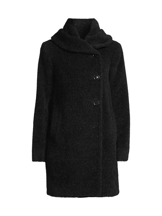 Alpaca & Wool Boucle Cocoon Coat Product Image