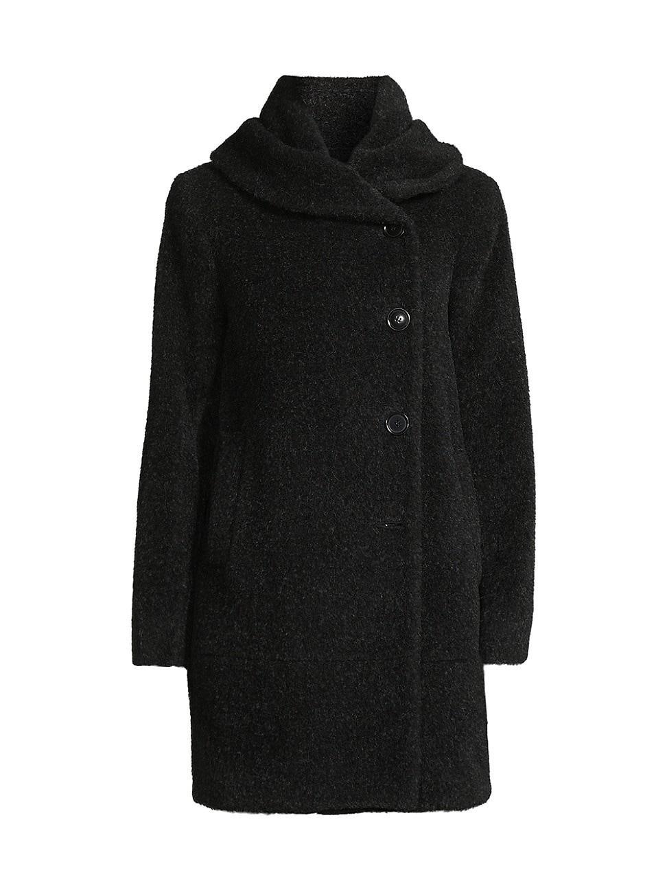 Womens Alpaca & Wool Boucle Cocoon Coat Product Image