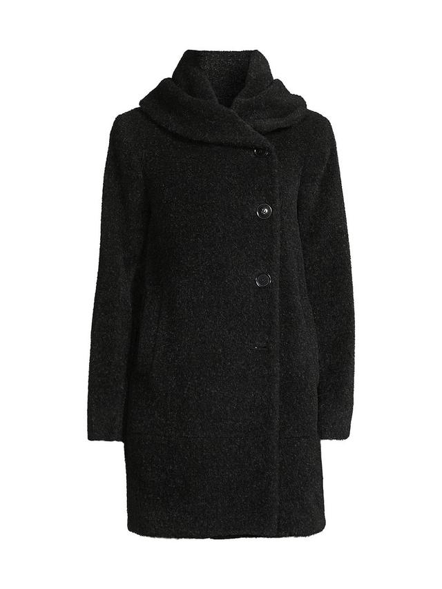 Sofia Cashmere Cocoon Wool & Alpaca Blend Boucl Coat Product Image