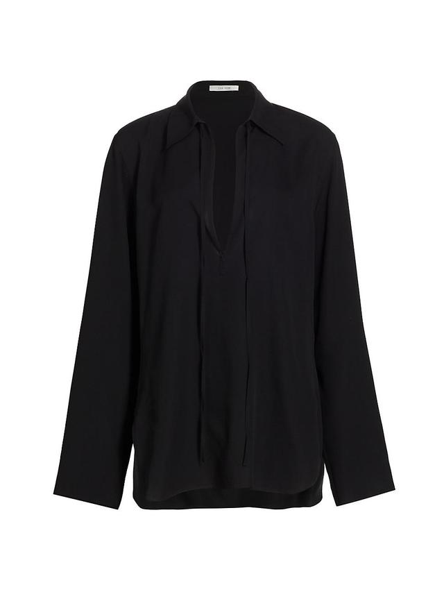 Womens Malon Keyhole Silk Shirt Product Image