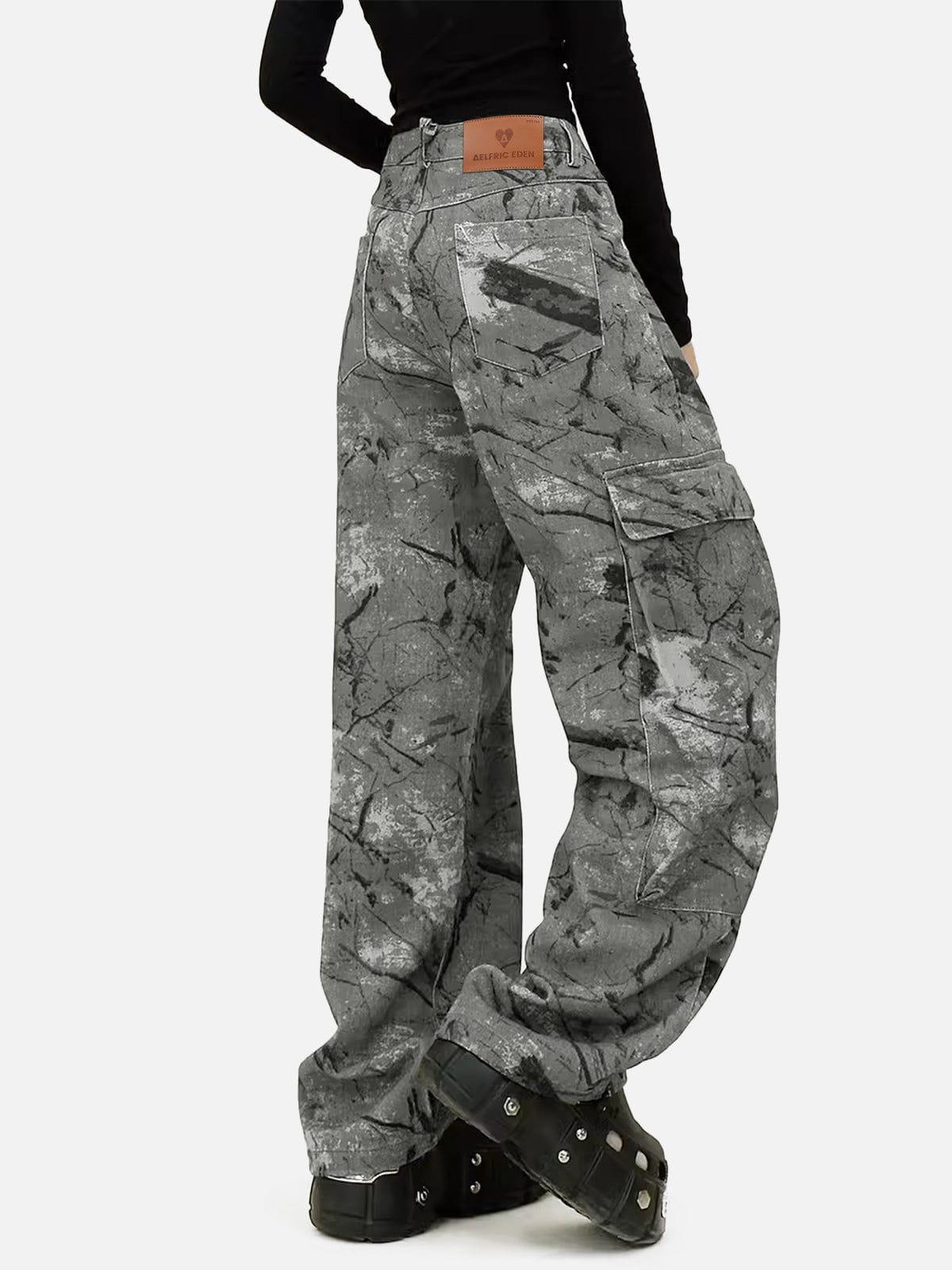 Aelfric Eden Grey Camouflage Cargo Pants Product Image