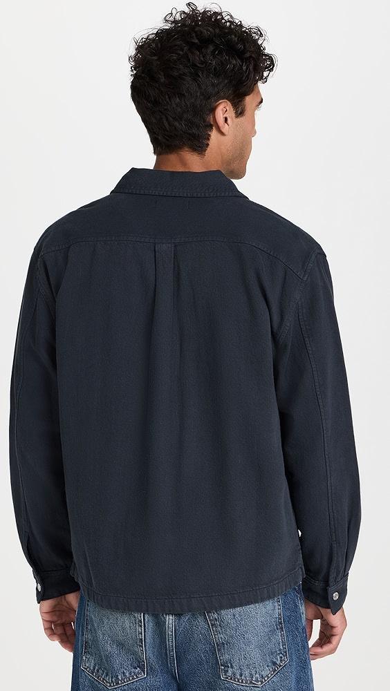 FRAME Textured Terry Double Pocket Relaxed Shirt | Shopbop Product Image