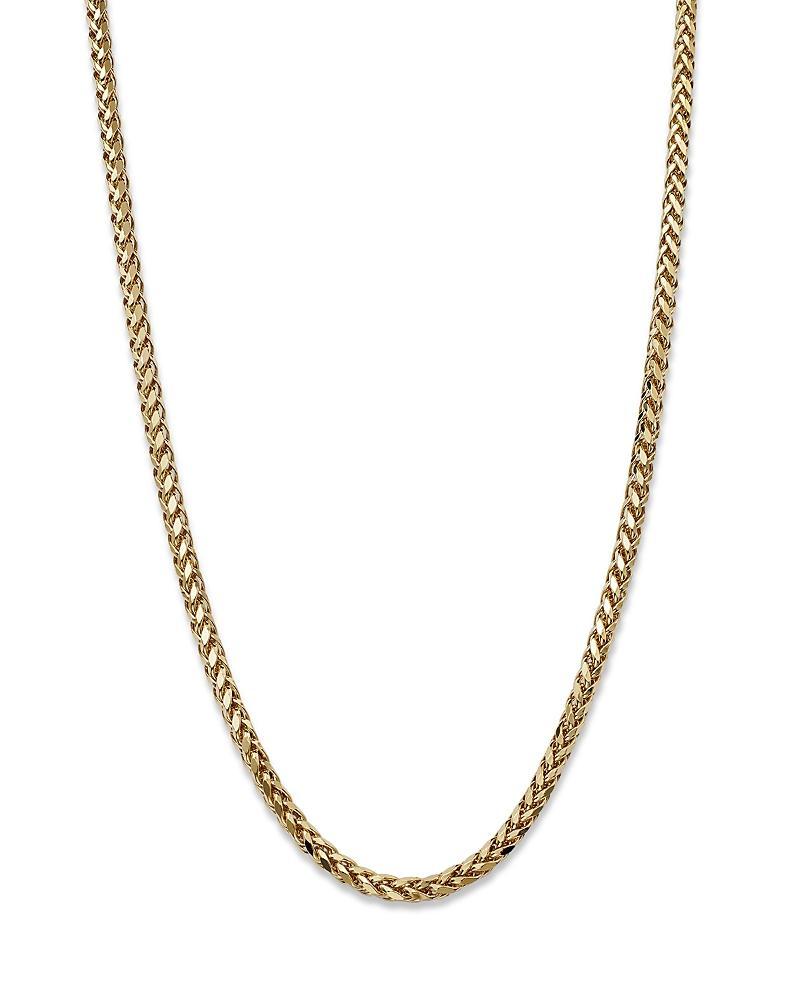 Mens 14K Yellow Gold Wheat-Chain Necklace Product Image