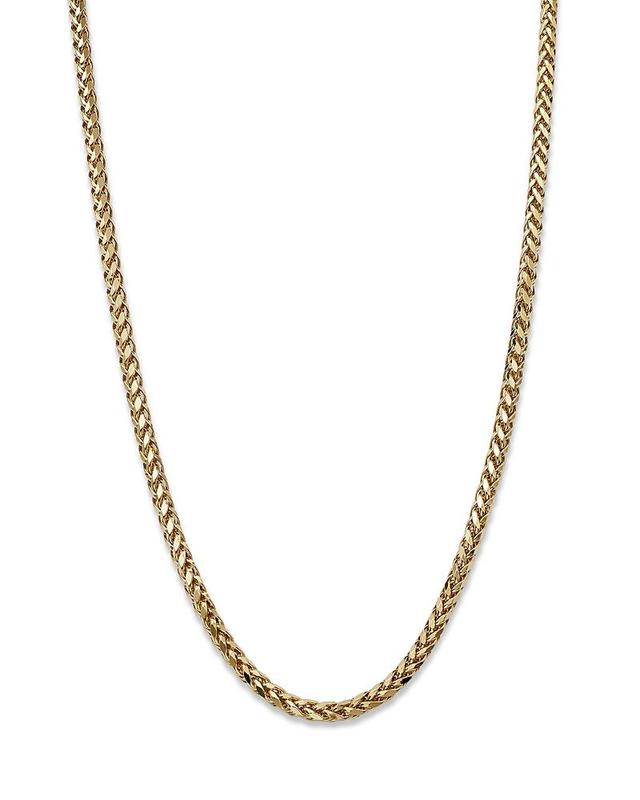 Bloomingdales Fine Collection Mens Wheat Link Chain Necklace in 14K Yellow Gold, 24 - Exclusive Product Image