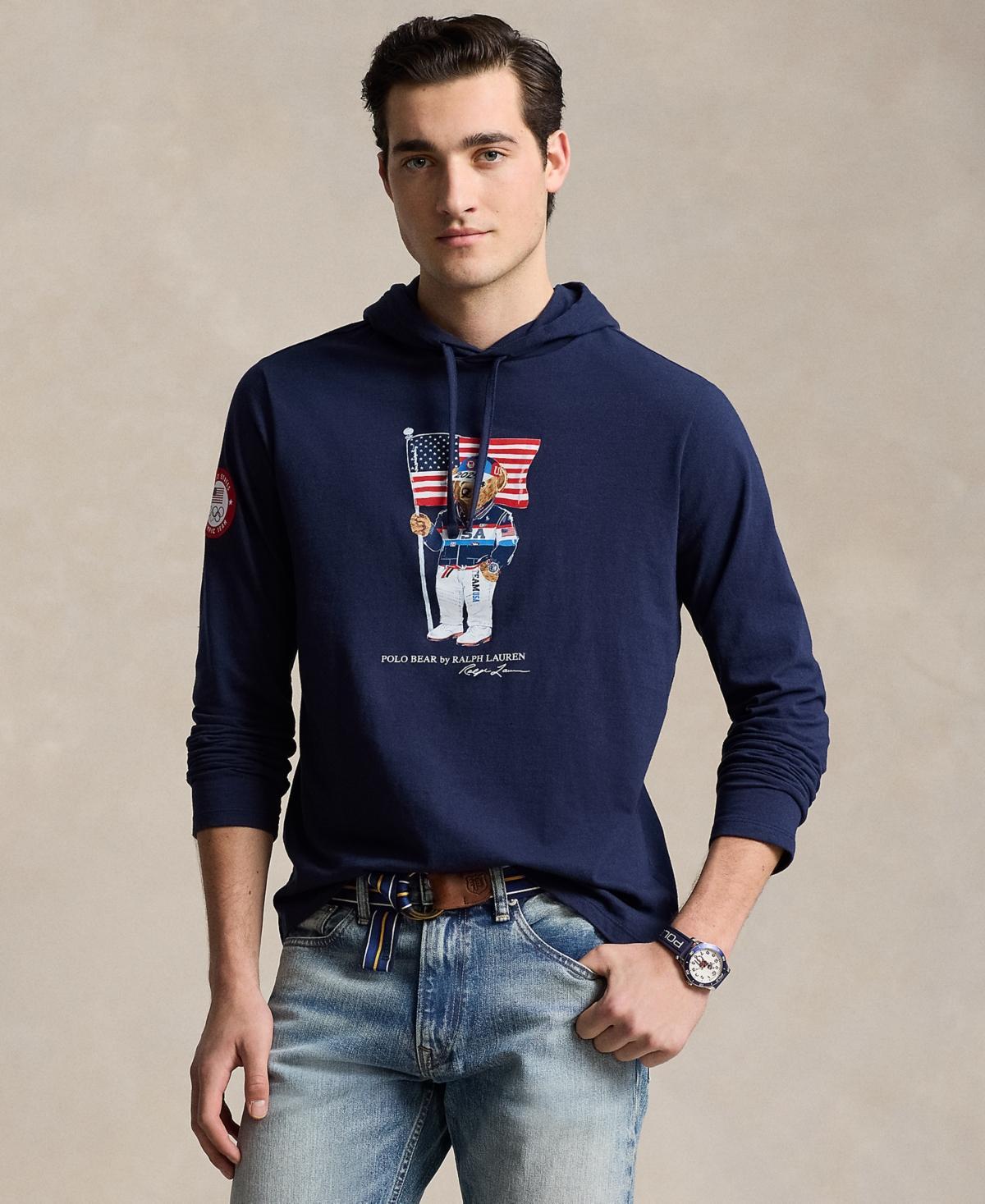 Polo Ralph Lauren Mens Team Usa Polo Bear Graphic Hooded T-Shirt Product Image