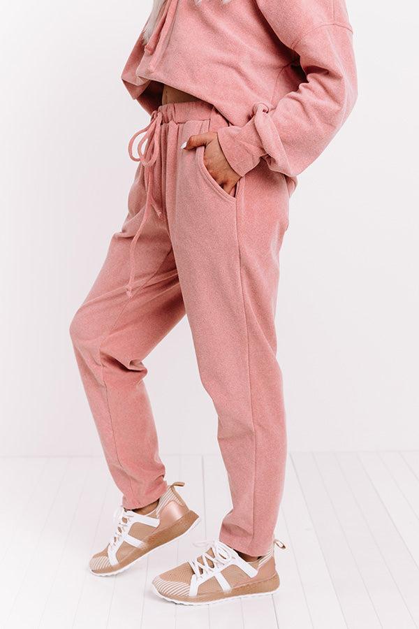 Cozy Perk Joggers in Blush Product Image