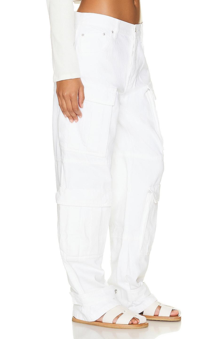 GRLFRND Lex Cargo Jean in White. Size 23, 25, 26, 27, 28, 29, 30, 31, 32. Product Image