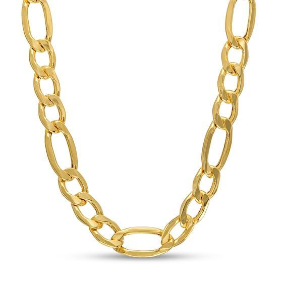 Men's 5.8mm Figaro Chain Necklace in Hollow 14K Gold - 22" Product Image