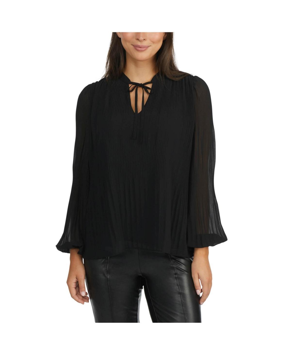 Ellen Tracy Womens Pleat & Release Long Sleeve Top product image