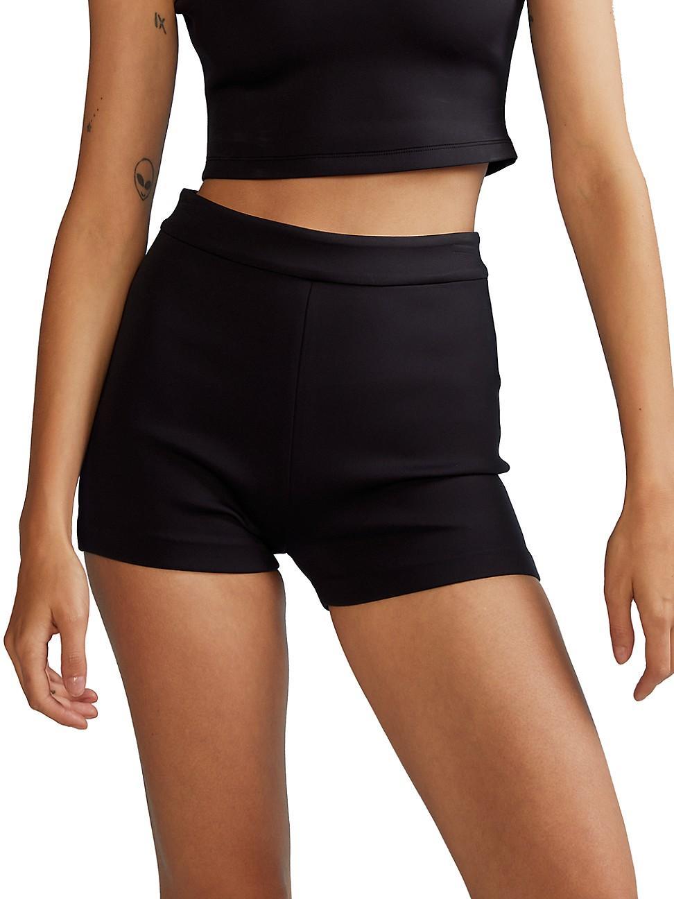 Womens High-Rise Bonded Stretch Shorts product image