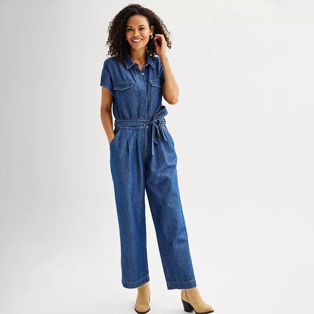 Womens Sonoma Goods For Life Short Sleeve Jumpsuit Product Image