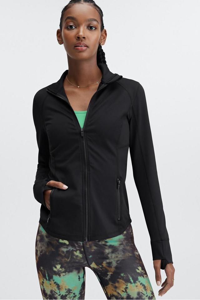 Fabletics PowerHold Performance Jacket Womens black Size XXL Product Image