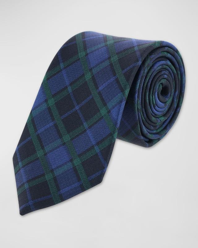 Mens Holiday Ives Plaid Tie - Green Product Image