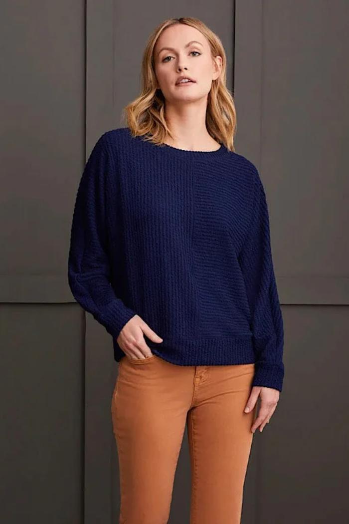 Textured Knit Dolman Sleeve Top Product Image