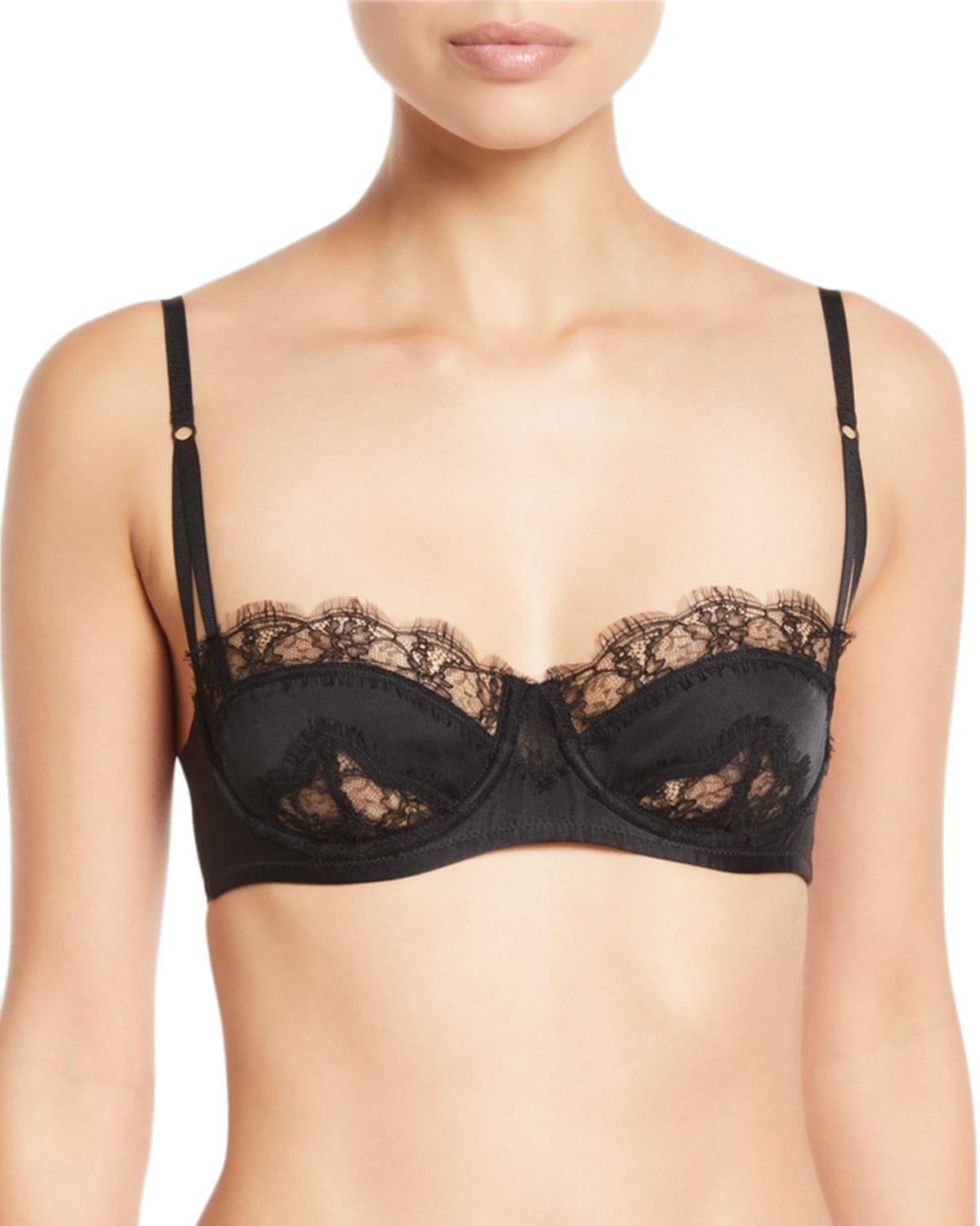 Womens Lace Inset Balconette Bra Product Image