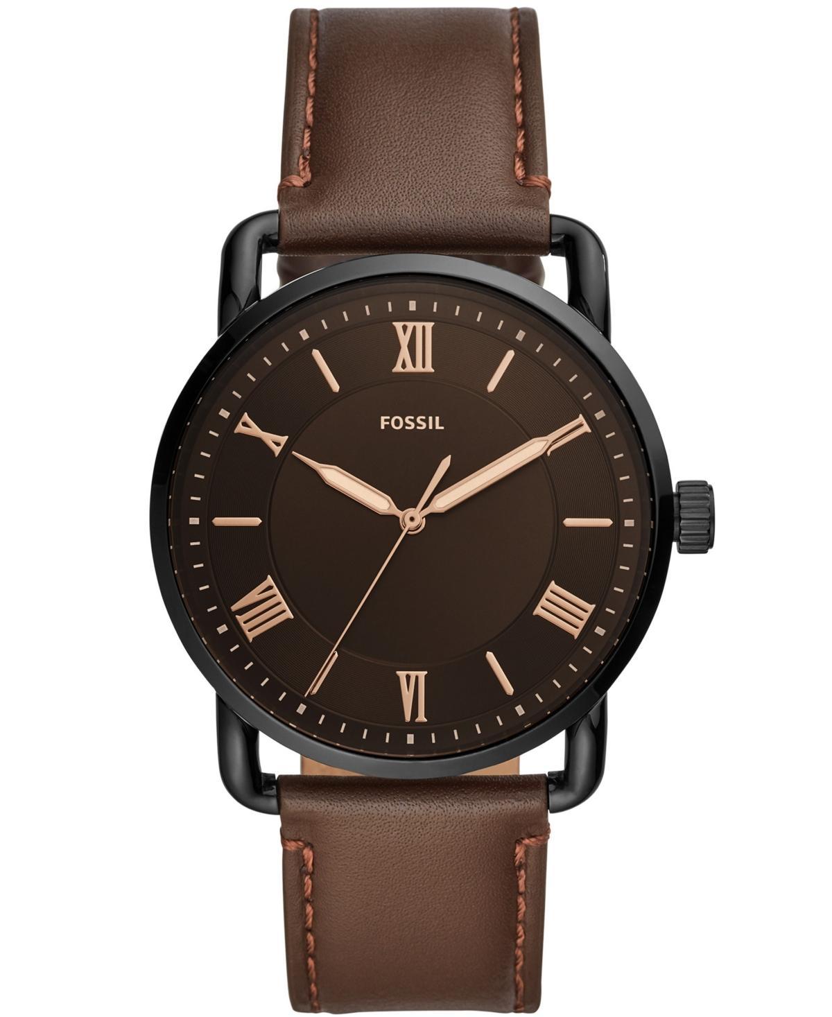 Fossil Mens Copeland Brown Leather Strap Watch 42mm - Brown Product Image