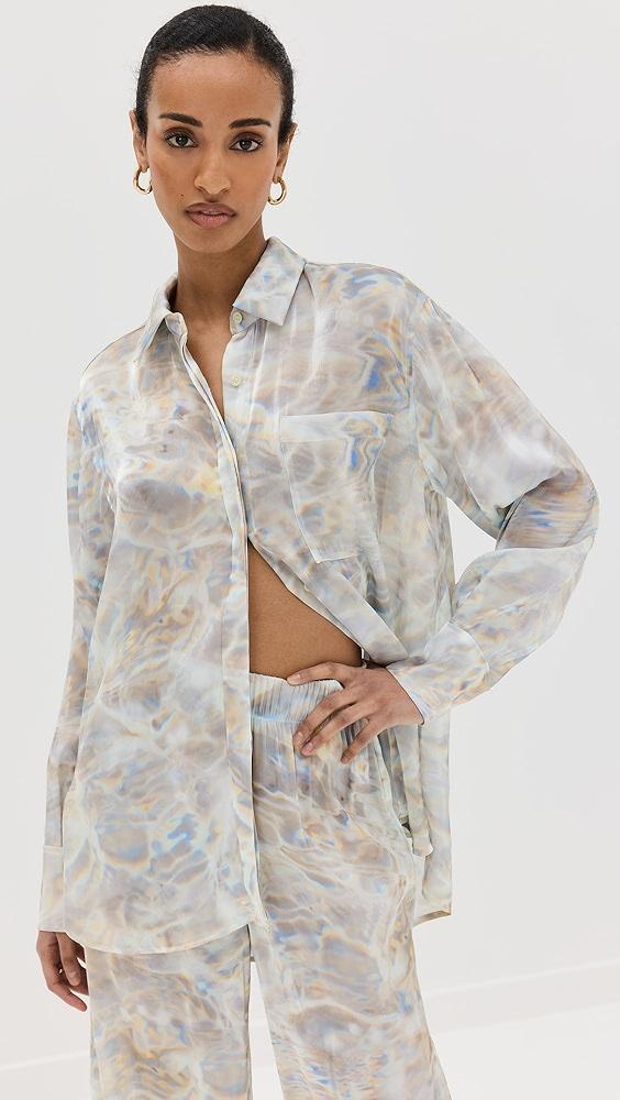 SIMKHAI Jolene Printed Button Down Shirt | Shopbop Product Image