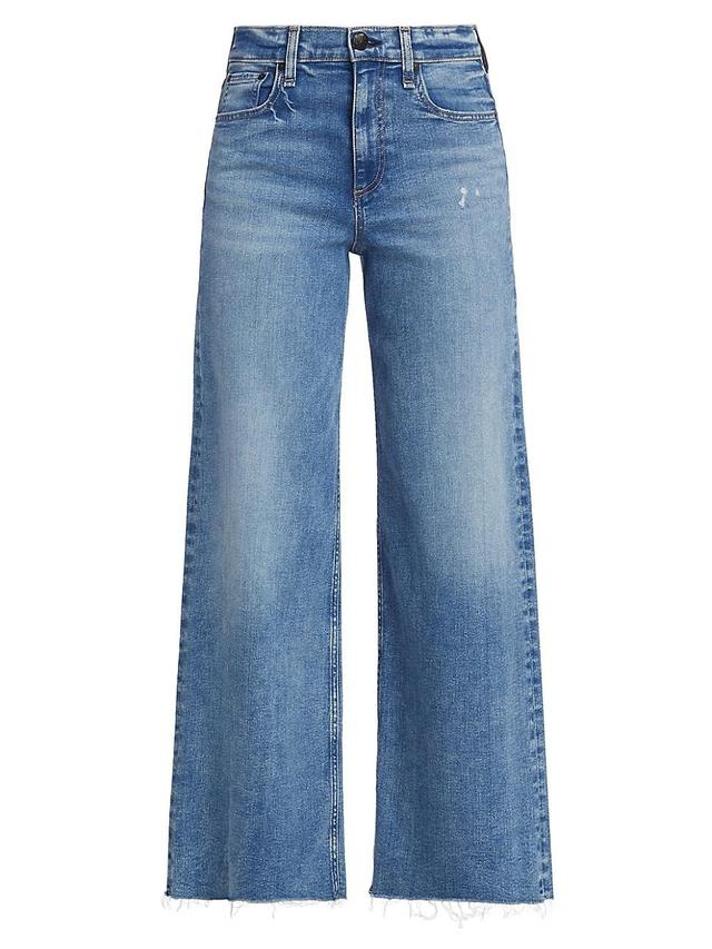 rag & bone Sofie Raw Hem High Waist Crop Wide Leg Jeans Product Image