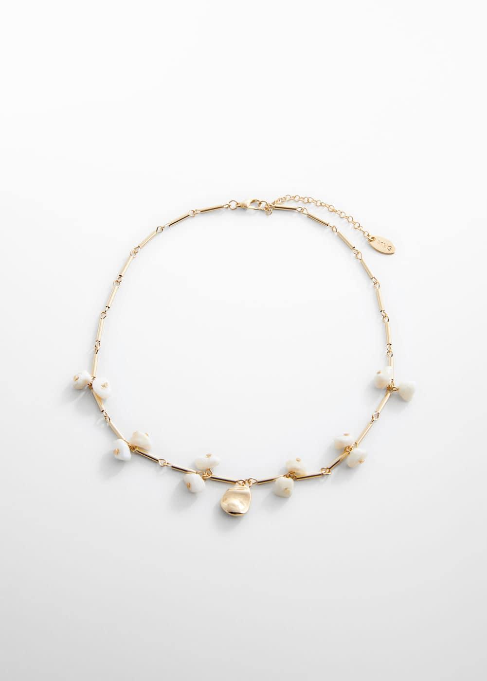 MANGO - Shell chain necklace - One size - Women Product Image