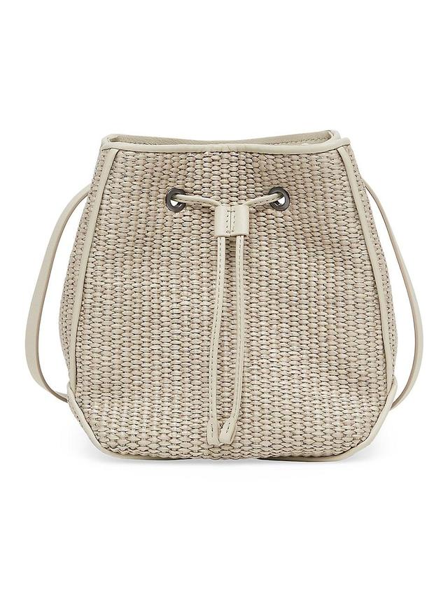 Womens Techno Raffia Bucket Bag with Monili Product Image