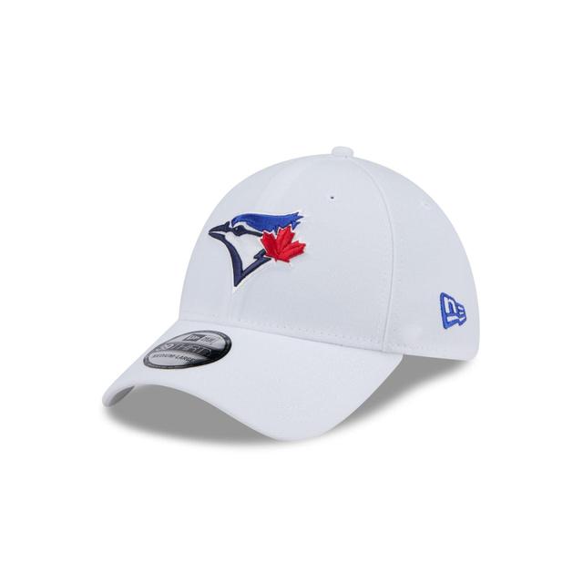 Toronto Blue Jays Optic White 39THIRTY Stretch Fit Hat Male Product Image