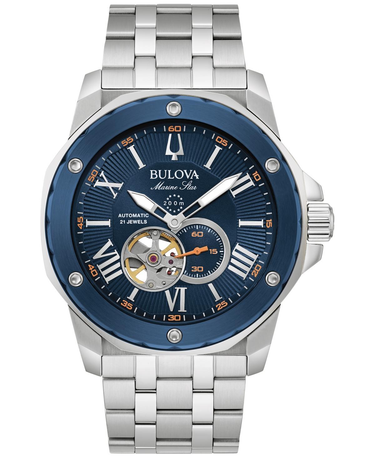 Bulova Men's Marine Star Series A Silver Tone Stainless Steel Bracelet Watch - 45 Millimeter Product Image