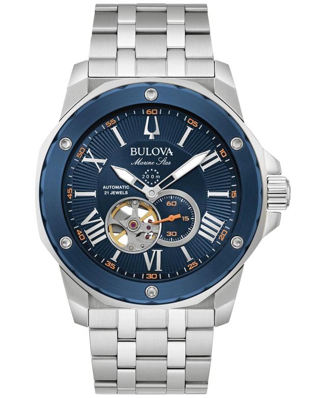 Bulova Mens Marine Star Automatic Stainless Steel Bracelet Watch Product Image