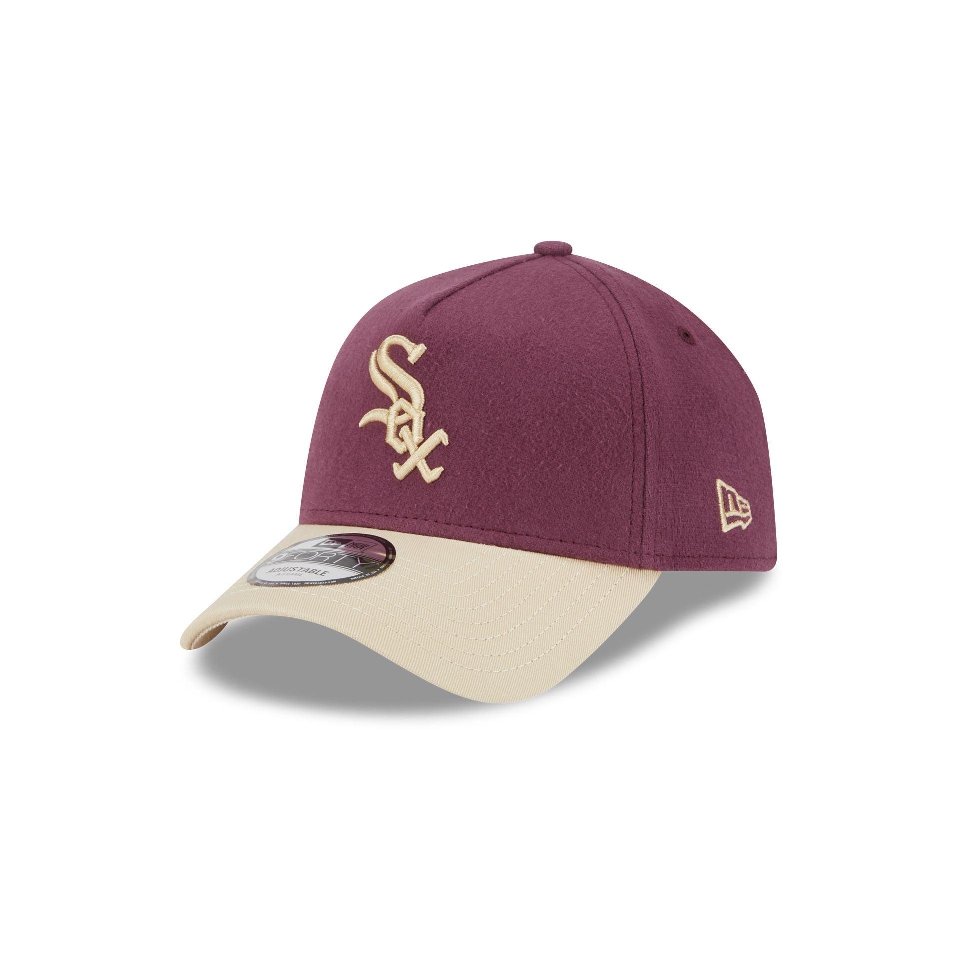 Chicago White Sox Moleskin Crown Maroon 9FORTY A-Frame Snapback Hat Male Product Image