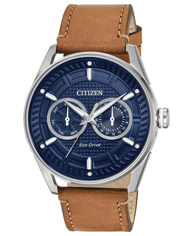 Citizen Drive from Citizen Eco-Drive Mens Brown Leather Strap Watch 42mm Product Image