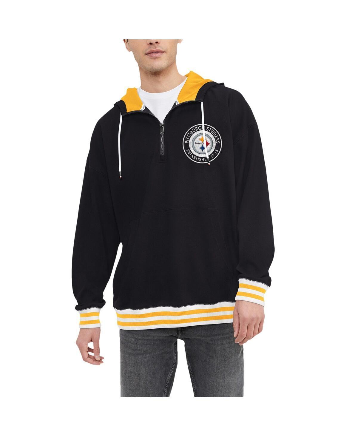 Mens Tommy Hilfiger Black Pittsburgh Steelers Aaron Quarter-Zip Hoodie Product Image