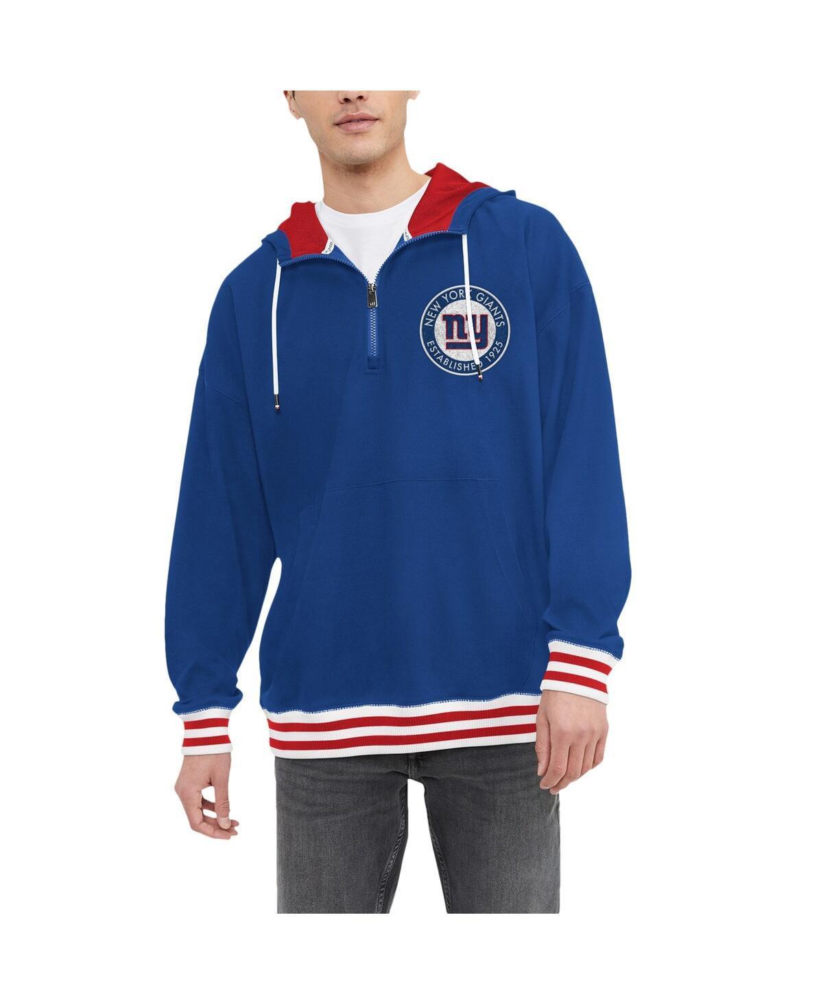 Mens Tommy Hilfiger Royal New York Giants Aaron Quarter-Zip Hoodie Product Image