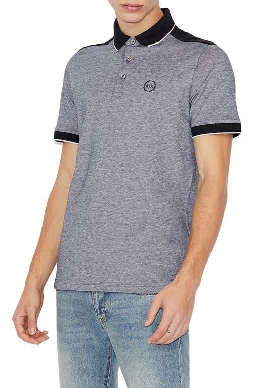 Armani Exchange Two-Toned Button-Down Polo Men's Clothing Product Image