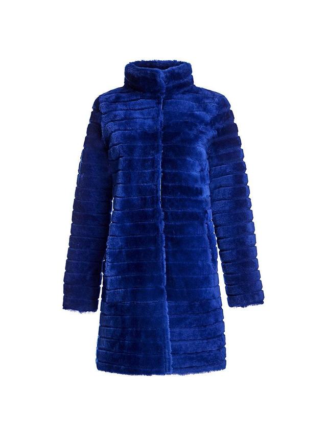 Womens Grooved Shearling Jacket Product Image