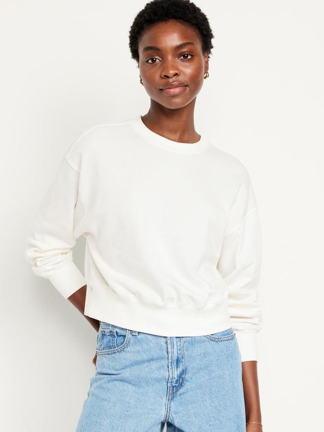 French-Terry Drop-Shoulder Sweatshirt Product Image