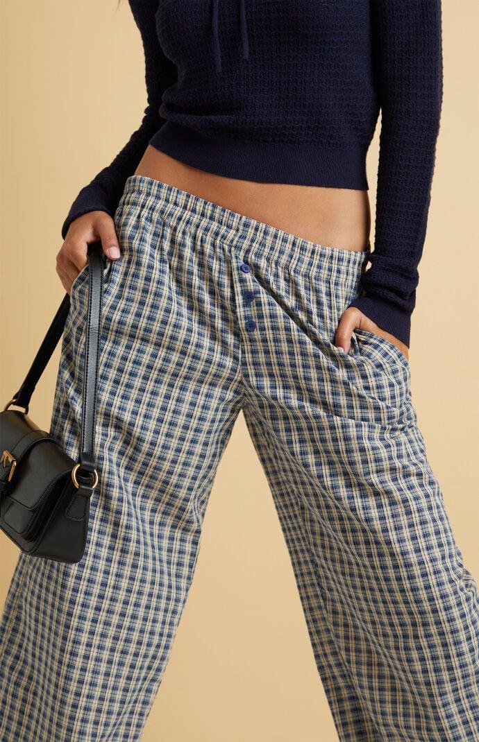 Beverly and Beck Women's Plaid Boxer Pajama Pants - Product Image