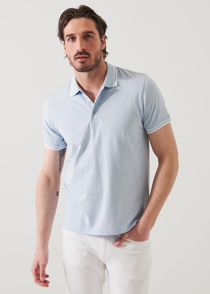 Patrick Assaraf Iconic Tipped Buttoned Polo Male Product Image