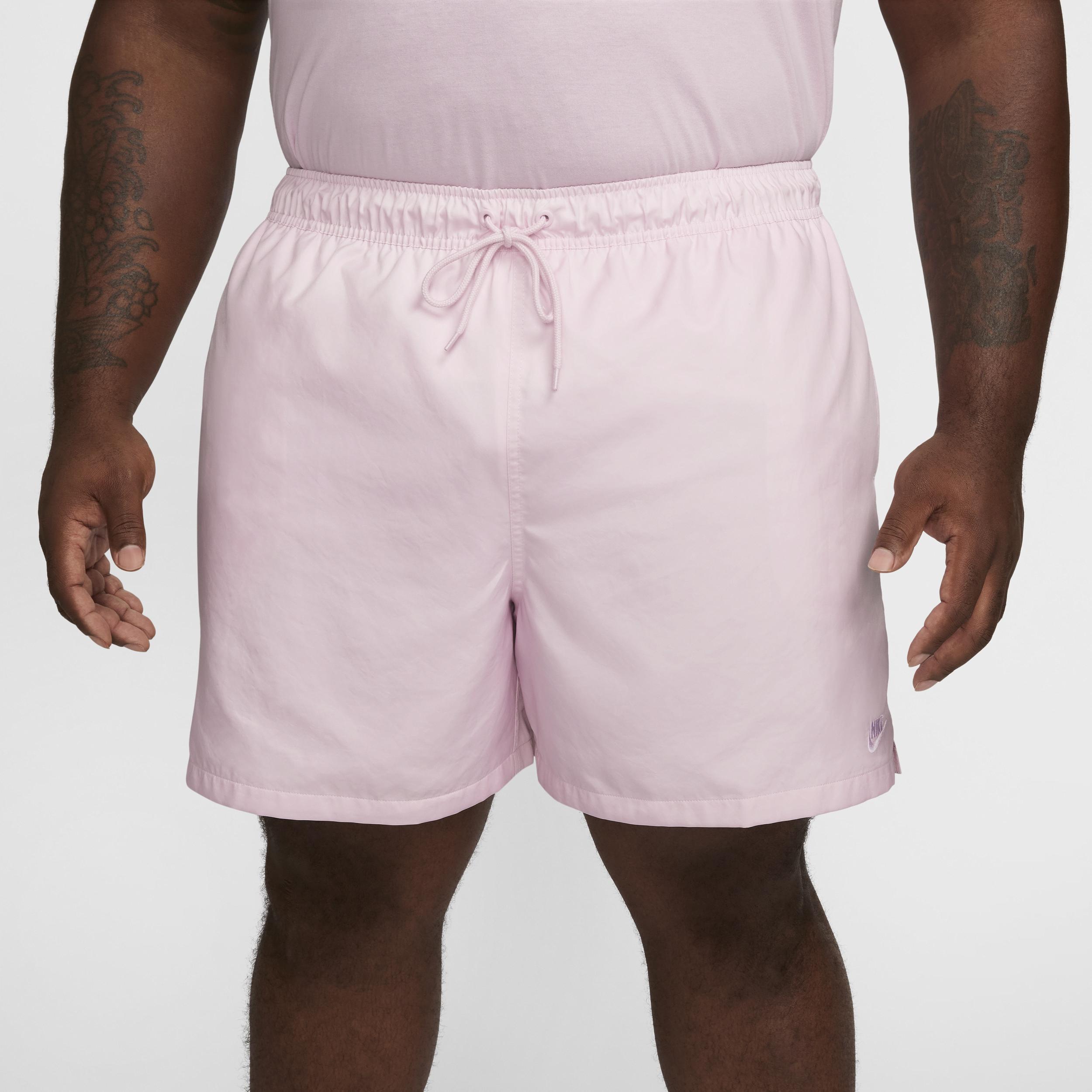 Nike Mens Nike Club Flow Shorts - Mens Pink Foam/White Product Image