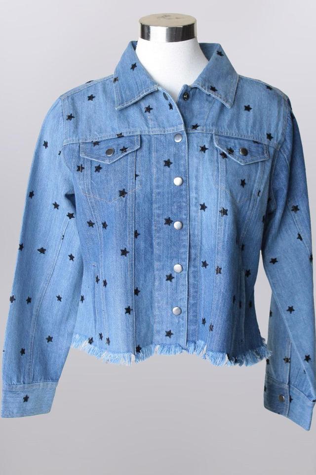 Star denim jacket Product Image