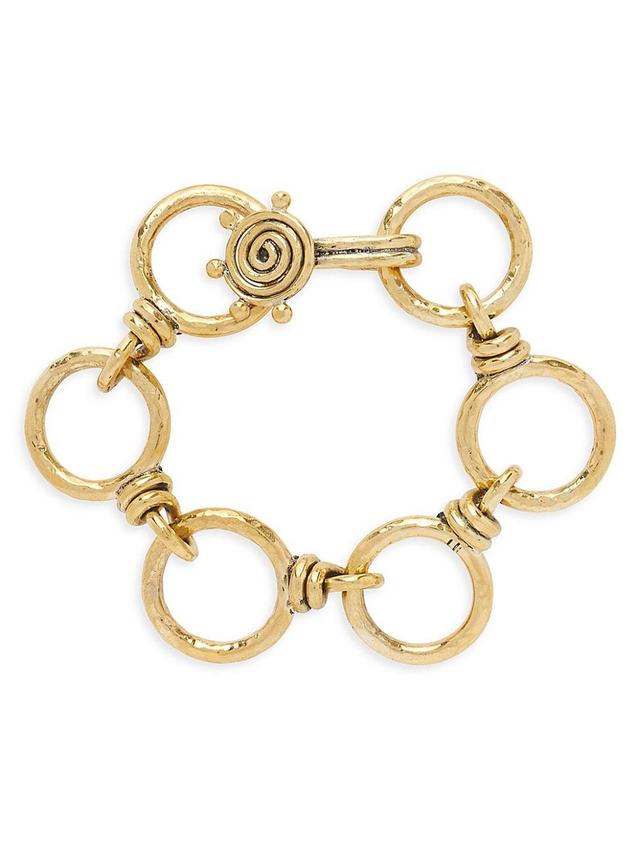 Womens Goldtone Circular Chain Bracelet Product Image