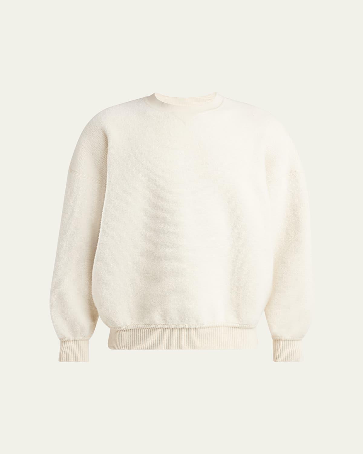 Mens Cocooning Wool and Cashmere Crewneck Sweater Product Image