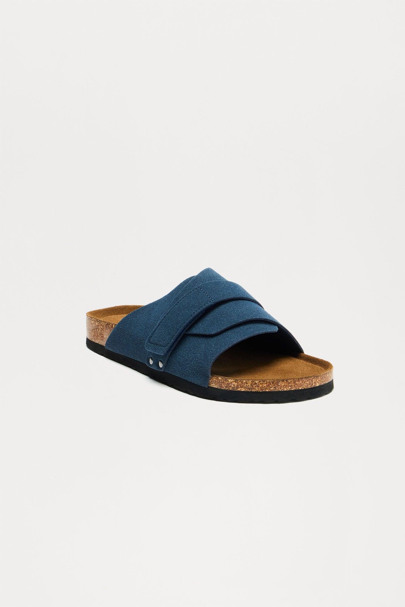 Champagne Beach Slides - Navy Product Image