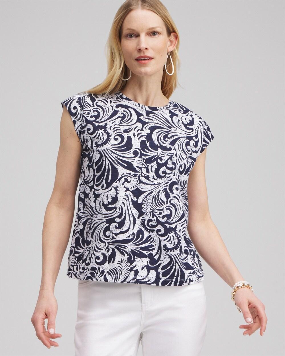 Women's Paisley Cap Sleeve Tee Product Image