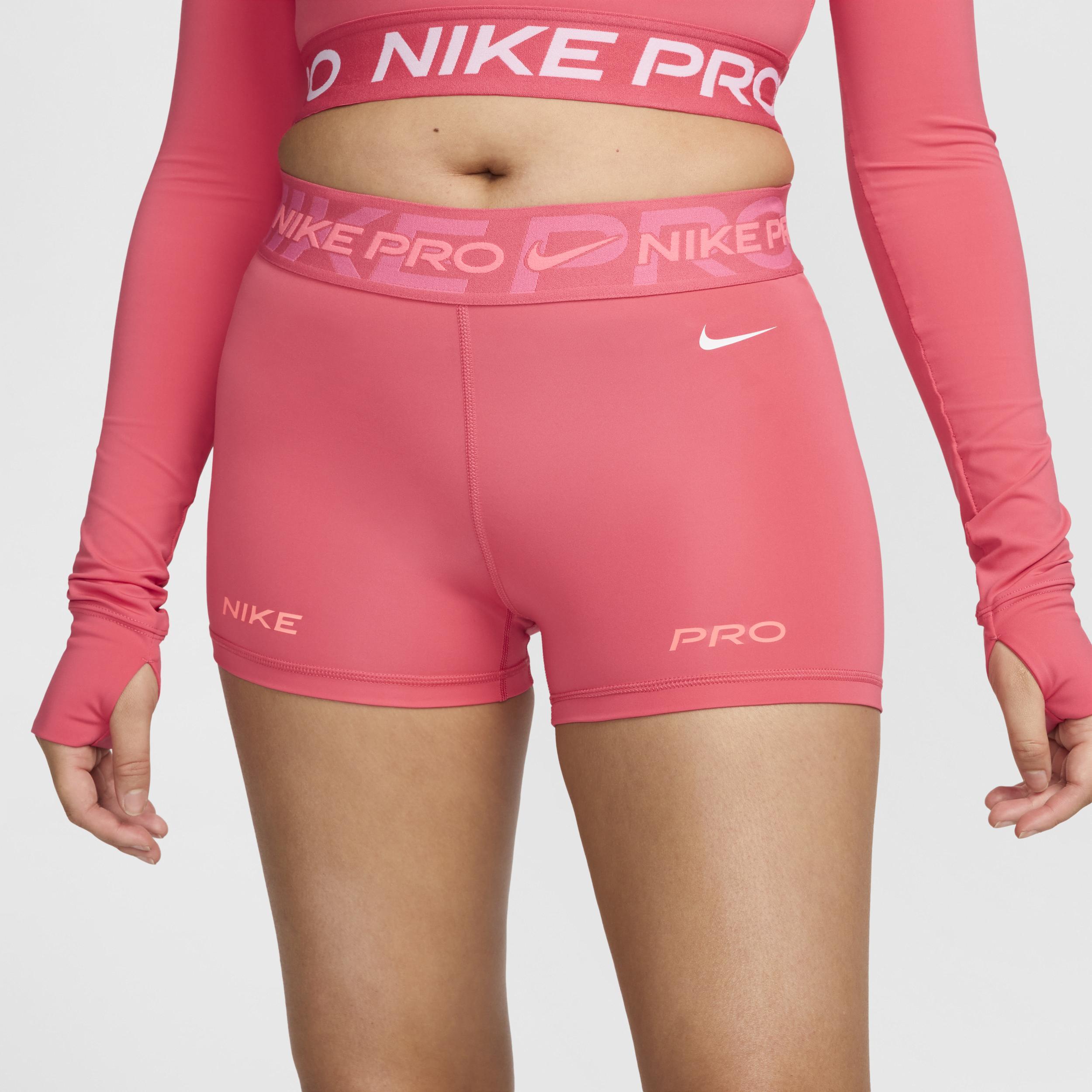 Womens Nike Pro Mid-Rise 3 Graphic Biker Shorts Product Image