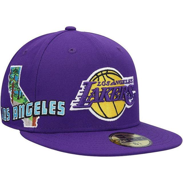 Mens New Era Los Angeles Lakers Stateview 59FIFTY Fitted Hat Product Image