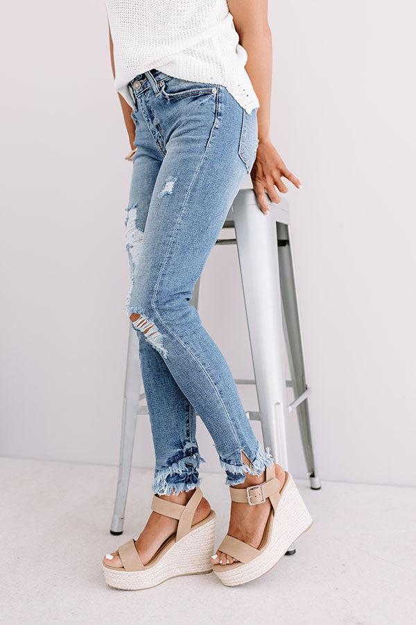 KanCan Malibu Distressed Midrise Skinny In Medium Wash Product Image