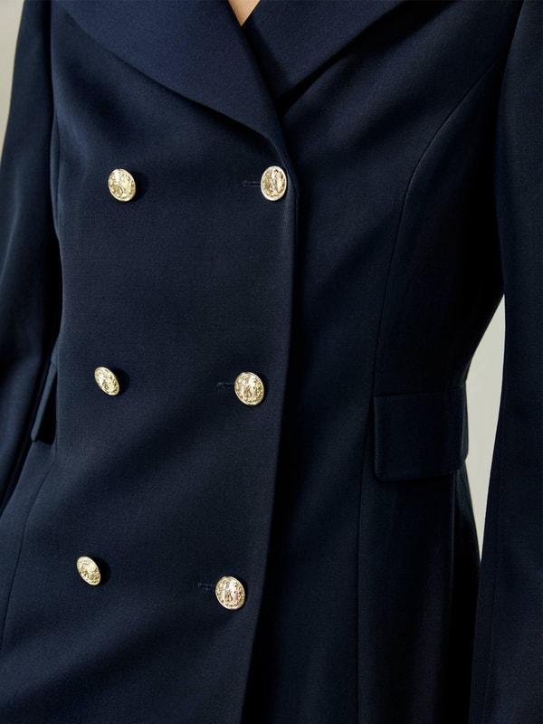 Tailored Double-Breasted Dress Coat Product Image