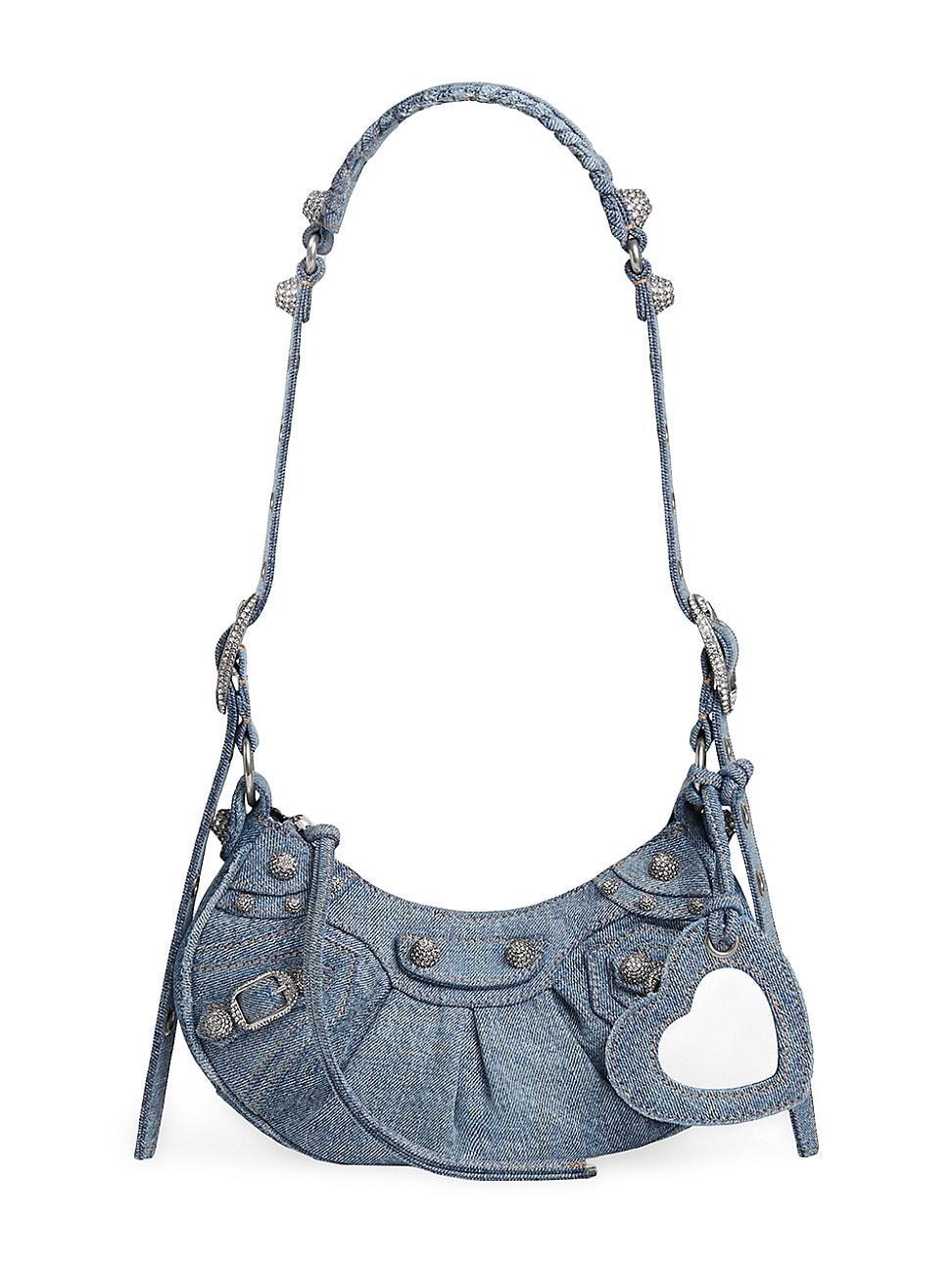 Womens Le Cagole XS Shoulder Bag Denim Product Image