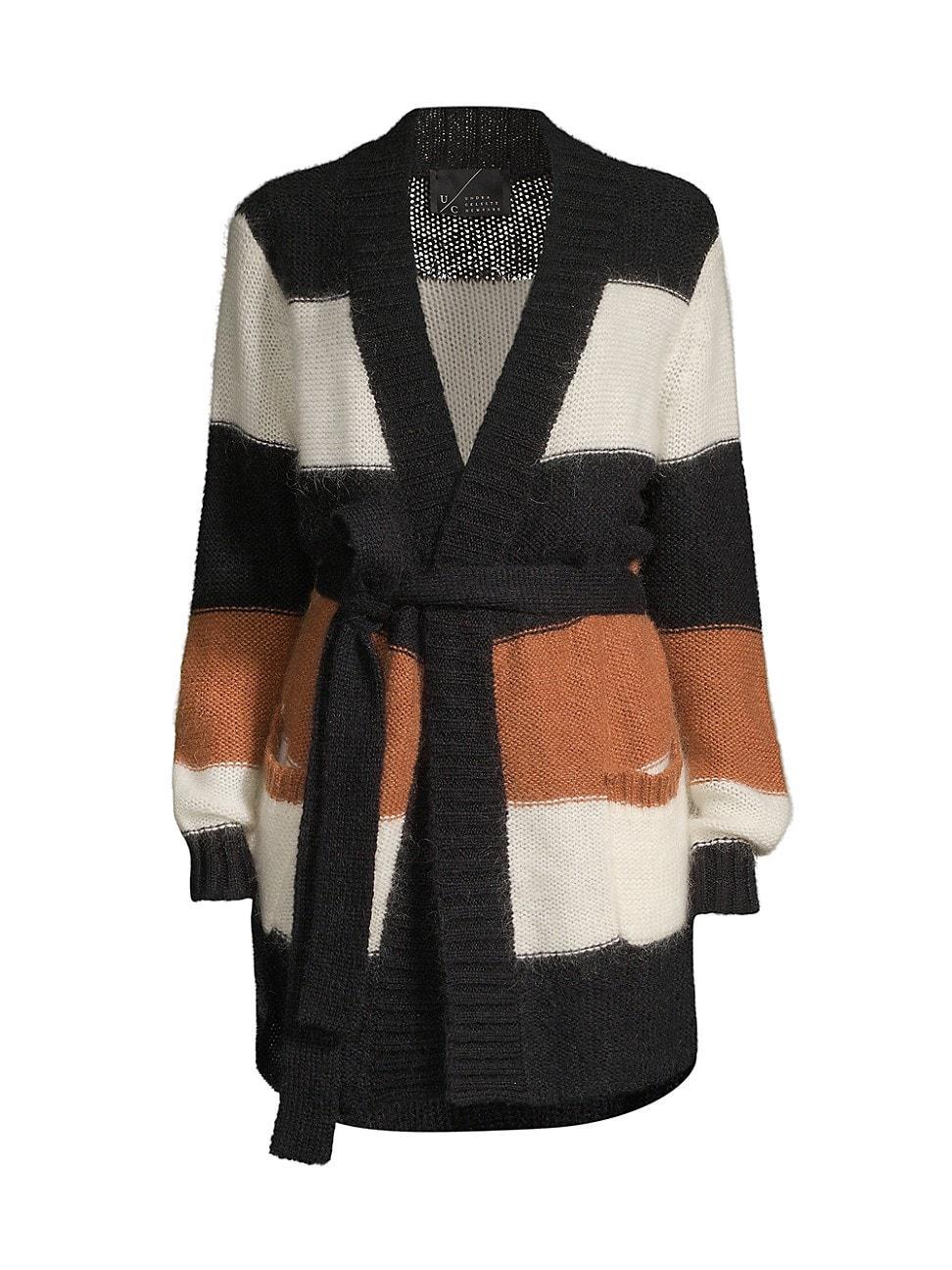 Womens Striped Wool Cardigan product image