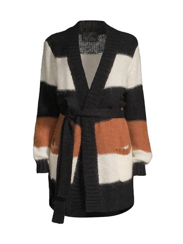 Womens Striped Wool Cardigan Product Image