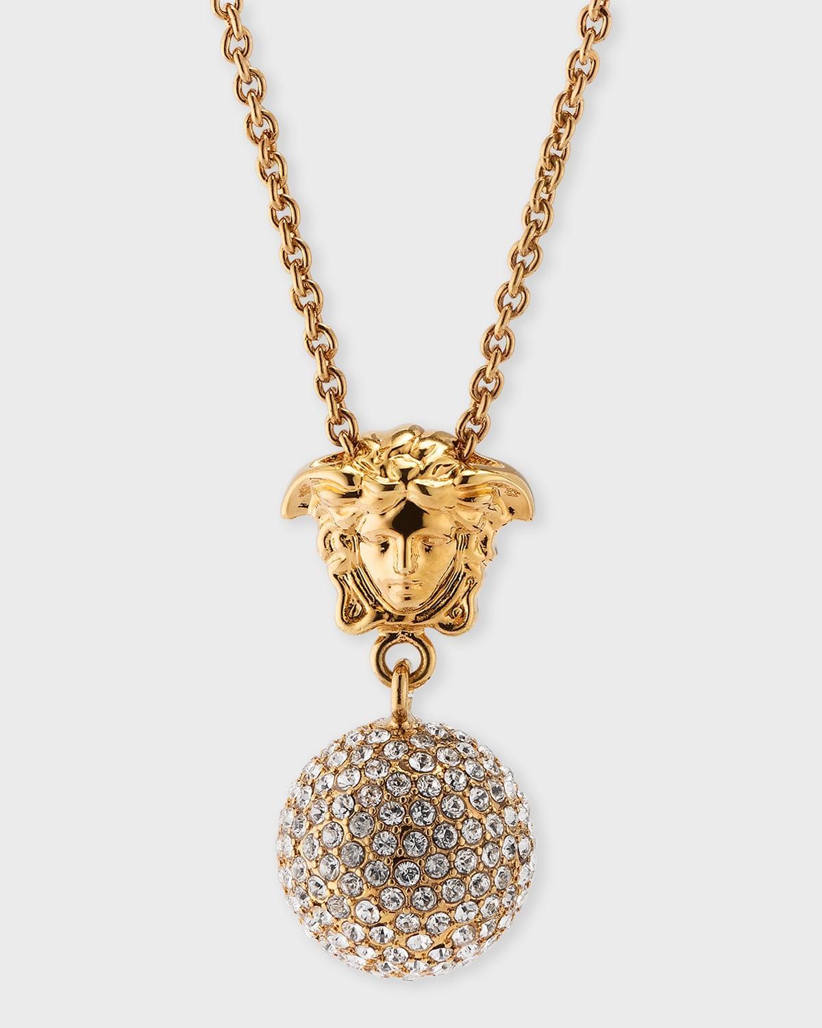 Womens Goldtone & Crystal Medusa Pendant Necklace Product Image